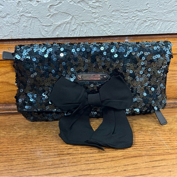 *SOLD*Juicy Couture | Sequined Faux Velvet Convertible Bowed Clutch - Picture 7 of 15
